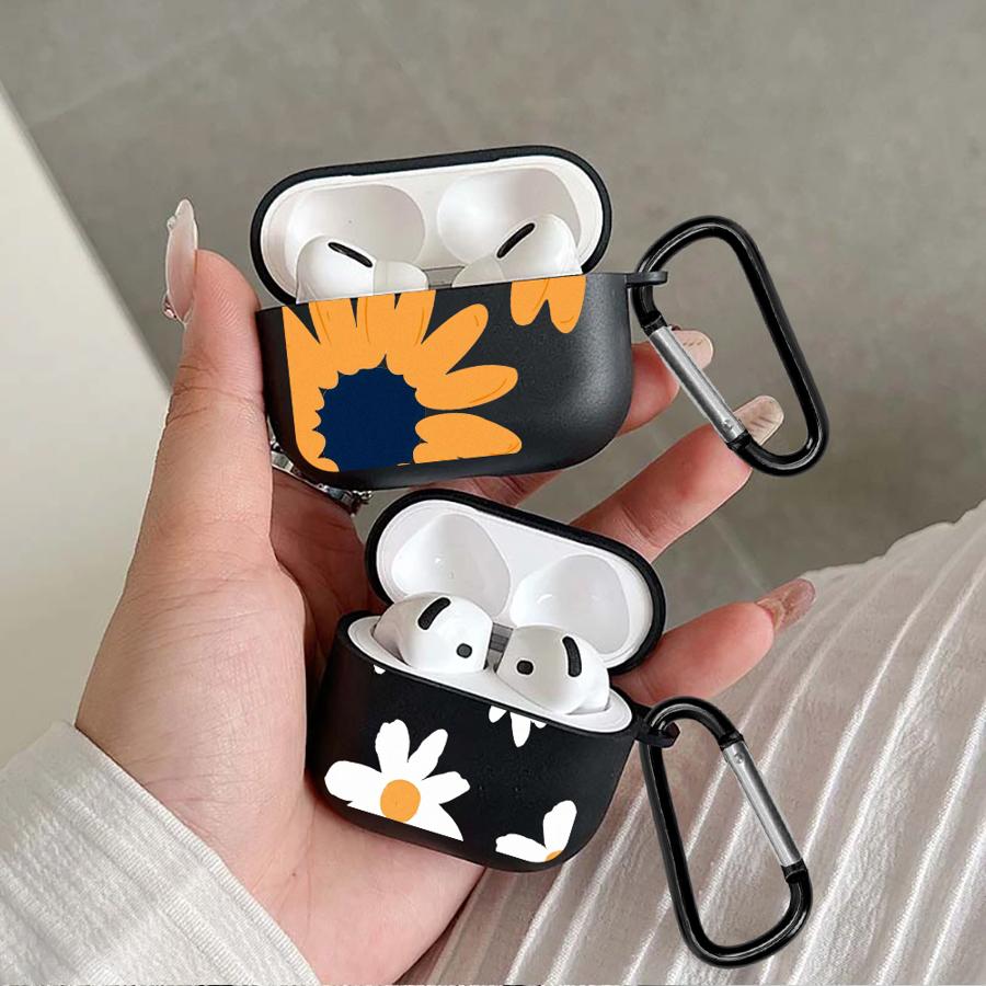 Earphone Cases Cover Case For Airpods Pro2 2 1 Pro3 Pro 4 3 Chrysanthemum Flower