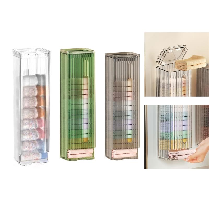 Wall Mounted Socks and Underwear Organizer Box Space Saving Panties Storage Case Plastic Bag Dispenser for Kitchen