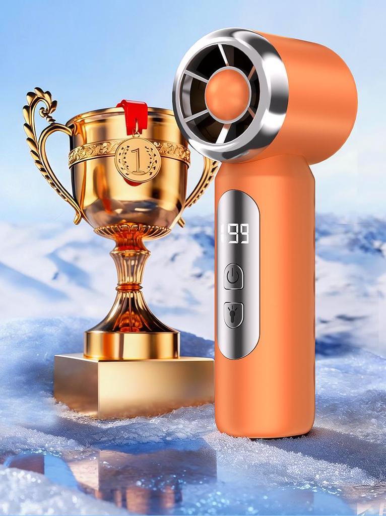2026 Rechargeable High-Speed Mini Cooling Fan with Digital Display - Portable USB Handheld Ice Pack Fan
