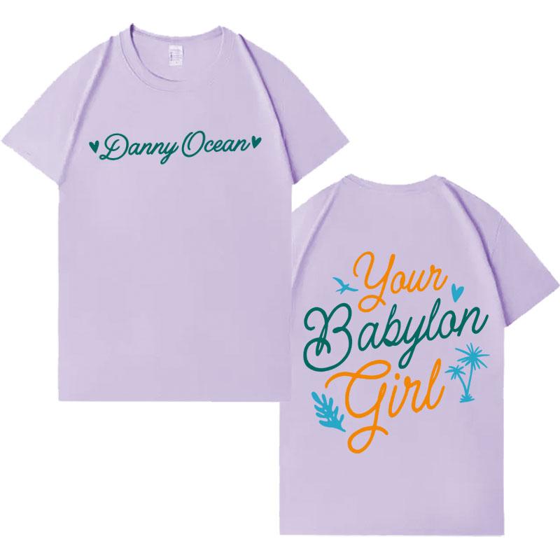 Rapper Danny Ocean New Album Double Sided Print Harajuku Oversized Short Sleeve TShirt Mens Crewneck Y2K Cozy Tshirt Streetwear