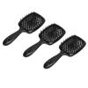 3 szt. szczotka do włosów na mokro i na sucho z otworami wentylacyjnymi, rozplątująca, okrągła, z uchwytem antypoślizgowym, do stylizacji i kształtowania włosów