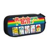 Kawaii Cartoon Cute R-Rainbows B-Brites Anime Pencil Case for Boys Girls  Large Capacity Pen Box Bag School Supplies