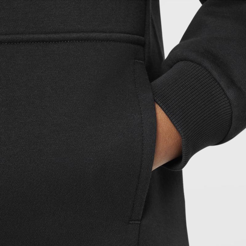 Nike Sportswear Club Fleece Hooded Fashion Versatile Sweatshirt Kids Sweatshirts Black HQ0977-010
