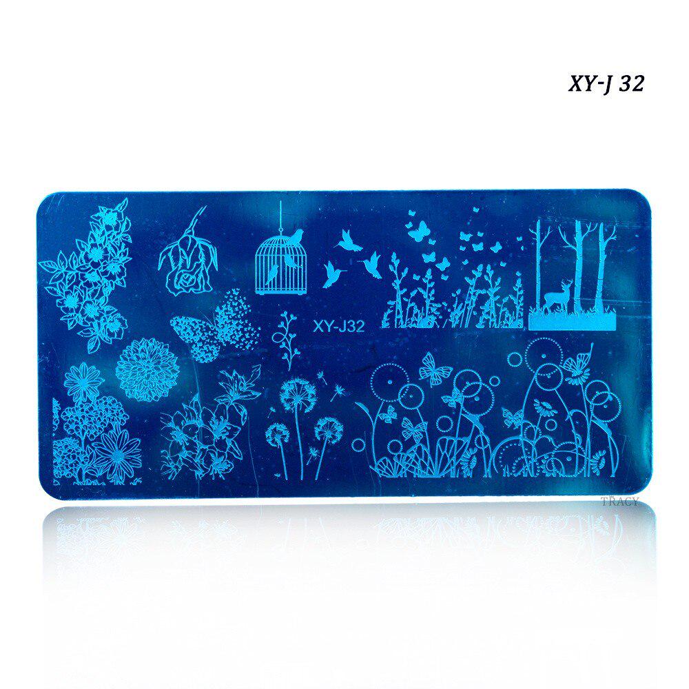 Nail Art Stamping Plates Stencils Lace Flowers Beauty Stamp Polish Printing Nail Art Templates