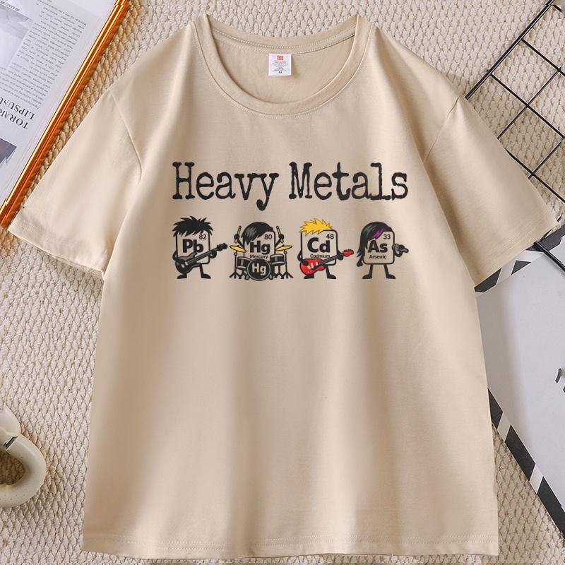 2026 Schwermetalle Chemie T-Shirt Herren Damen Lustiges Wissenschaftslehrer Tee Lässiges Periodensystem T-Shirts Chemie Grafik T-Shirts Kurzarm Top