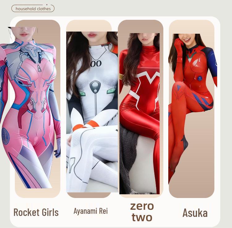 Spider-Man Halloween Adult Bodysuit Asuka Cosplay Jumpsuit Rei Ayanami Uniform