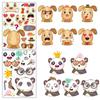 6 Pictures/pack of Beautiful Animals Hippo Cow Giraffe Cartoon Collage Children's Education Decoration Stickers