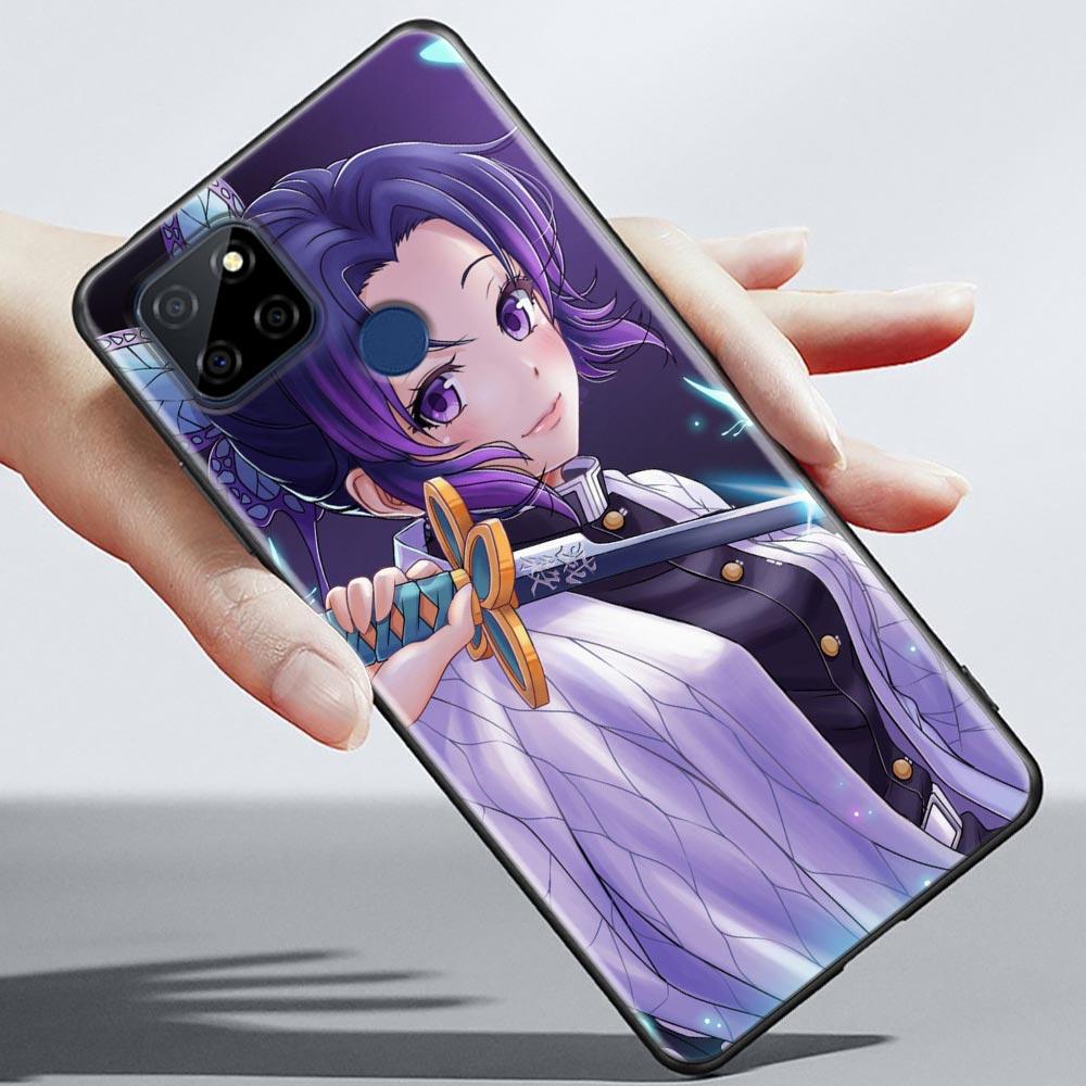 Demon Slayer Japan Anime Fashion Phone Case For OPPO Realme 5 6 7 7i 8 8i 9 9i V25 F9 F17 F19 5G 4G Pro Narzo Speed Black Cover
