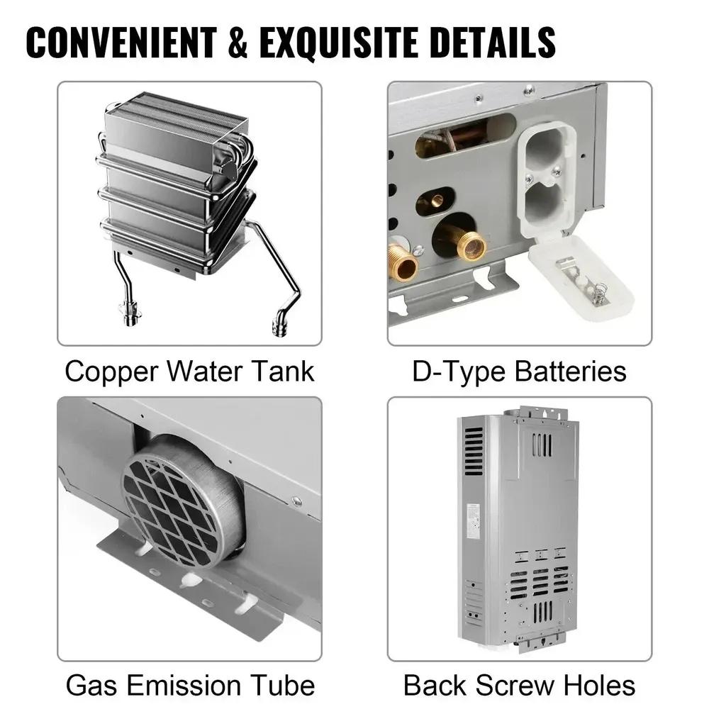 LPG 8L Liquefied Petroleum Gas Circulation Water Heater Heating Equipment Hot Water Boiler Water Tank