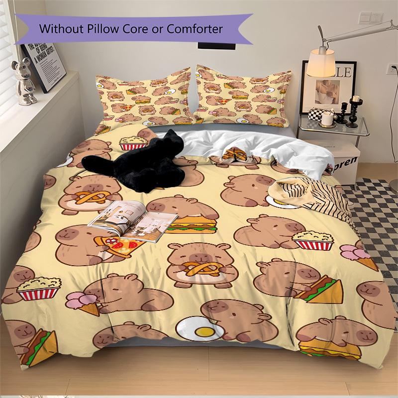 

Комплект постельного белья из 3 предметов с аниме-мультяшным дизайном - включает один пододеяльник и две наволочки. (Нет ядра) - Идеально для декора спальни и гостевой комнаты 135x200cm