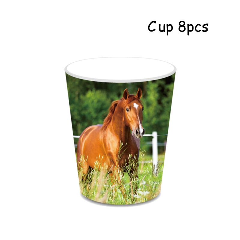 Temă Cursă de Cai Veselă de Unică Folosință Petrecere Farfurii de Hârtie Baloane Zi de Naștere Petrecere Cowboy Băiat Fermă Baby Shower Decor Consumabile