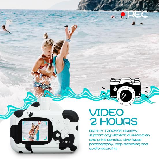 Instant Camera 2.4 Inch Screen 1080P Rechargeable Portable Kids Mini Video Camera