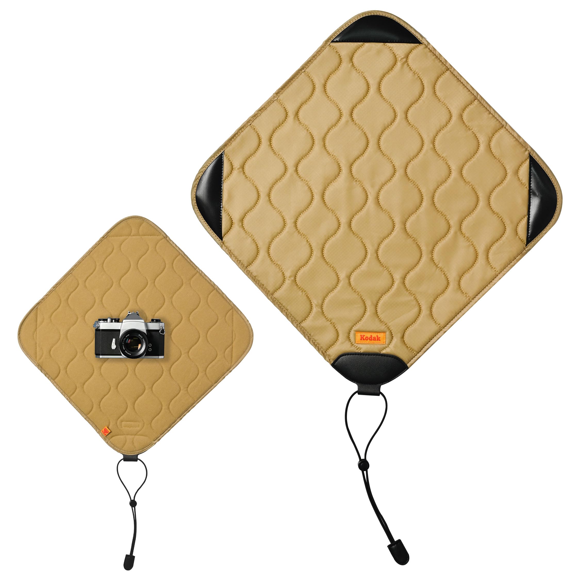 KODAK Camera Wrap Size L 38.5x38.5cm Waterproof Scratch-Resistant Dust-Proof Protective Cloth for DSLR Cameras and Telephoto Lenses Khaki