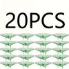 20pcs Green Strawberry & Watermelon Support Frames 3-Leg Fixed PVC Plant Racks Open Grid Drainage Design for Berries Patio