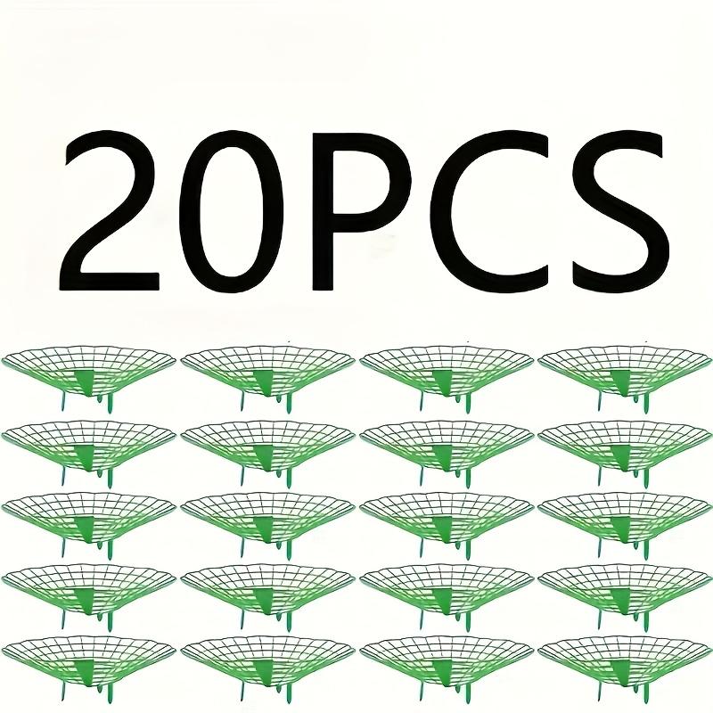 20pcs Green Strawberry & Watermelon Support Frames 3-Leg Fixed PVC Plant Racks Open Grid Drainage Design for Berries Patio