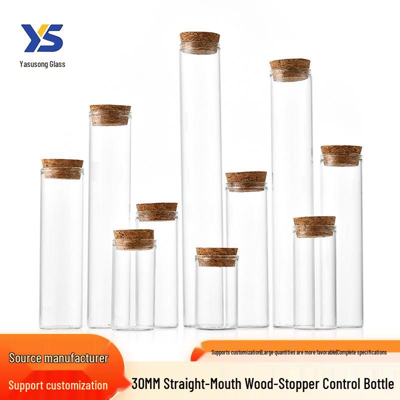 30mm Glass Bottle with Cork Seal for Incense Sticks, Floating Wishes, or Candy Storage.
