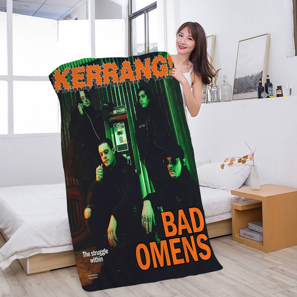 

Rock Band B-Bad O-Omens Bath Towel Microfiber Soft Water Absorbing Breathable For Girl Kids Decorative Cartoon Beach Towel W30*H60(CM)