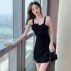 Elegant Black Slip Dress for Women - 2026 Spring/Summer Slim Fit A-Line Skirt