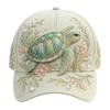 Turtle Whale Jellyfish Pattern Cap Ocean Creatures Baseball Cap, Adjustable Sun Hat with Sea Back Buckle Animal Patterns, Trucker for Men And