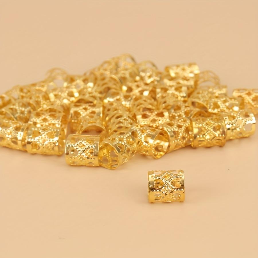 

50 шт. Дредлок Кольца для волос Регулируемая манжета Зажим для волос Косички Грязные косички Бусины Шпильки Украшения Аксессуары для волос 50PCS золотой