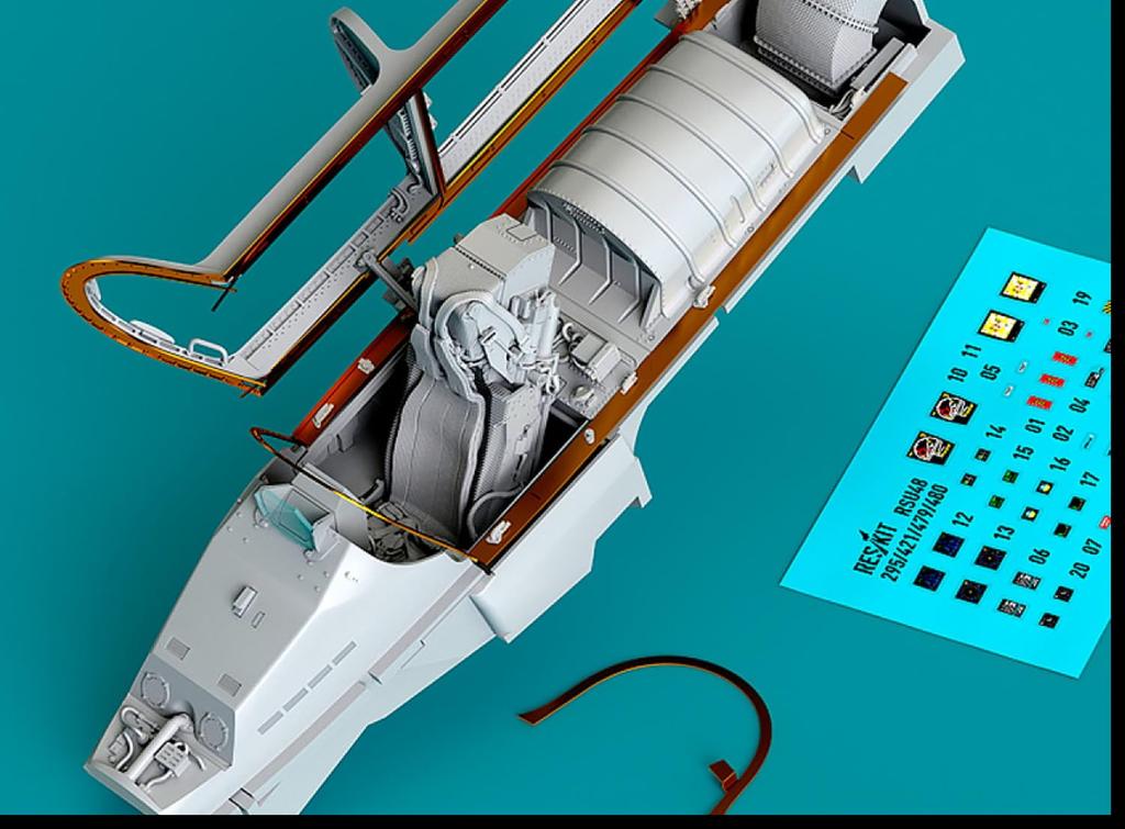 Reskit Rafale Cockpit Interior Decal Hobby Plastic Model Parts 1/48 C/M w/3D (for Boss) RSKU48-0295 (Airplane)