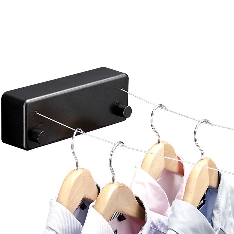 "Wall-Mounted Stainless Steel Double Clothes Drying Rope for Hotel Balcony or Bathroom"