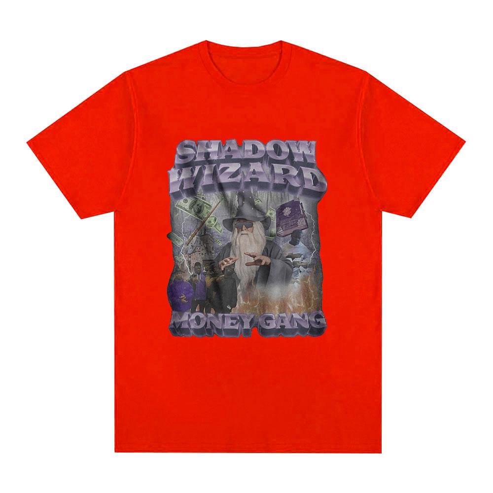 Shadow Wizard Money Gang Meme Graphic T-shirt Men Fashion Vintage Short Sleeve T-shirts 100% Cotton Casual Oversized Tee Shirt