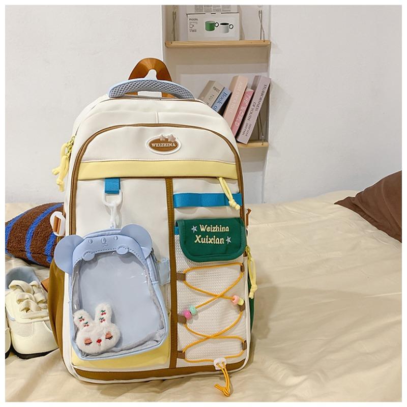 School bag new college style fresh and sweet candy color backpack junior high school students lightweight large capacity backpack