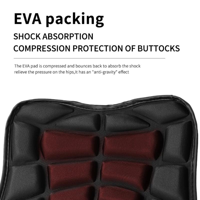 Motorcycle Seat Cover Front Rear Seat Cushion Thicken Breathable Cover Shock Absorption Seat Pad Cushion for Long Ride