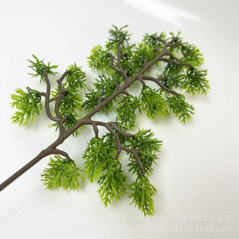 Artificial Juniper Pine Branch With Needle Leaves Indoor Outdoor Decorative Bonsai Landscape Arrangement