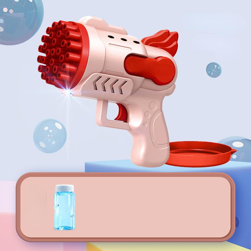 1PC Bubble Machine Rocket 29 Hole Automatic Soap Bubble Machine Outdoor Toy for Boys Birthday Gifts