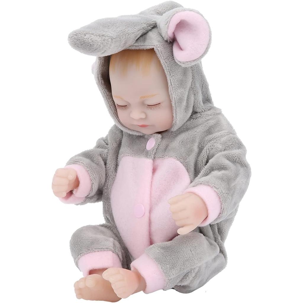 Mini reborn panenky Měkké silikonové realistické zavírací oči Dárek pro panenky pro děti a dospělé