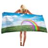 Rainbow Series Seaside Vacation Beach Towel Swimming Bath Towel Sports Microfiber Towel