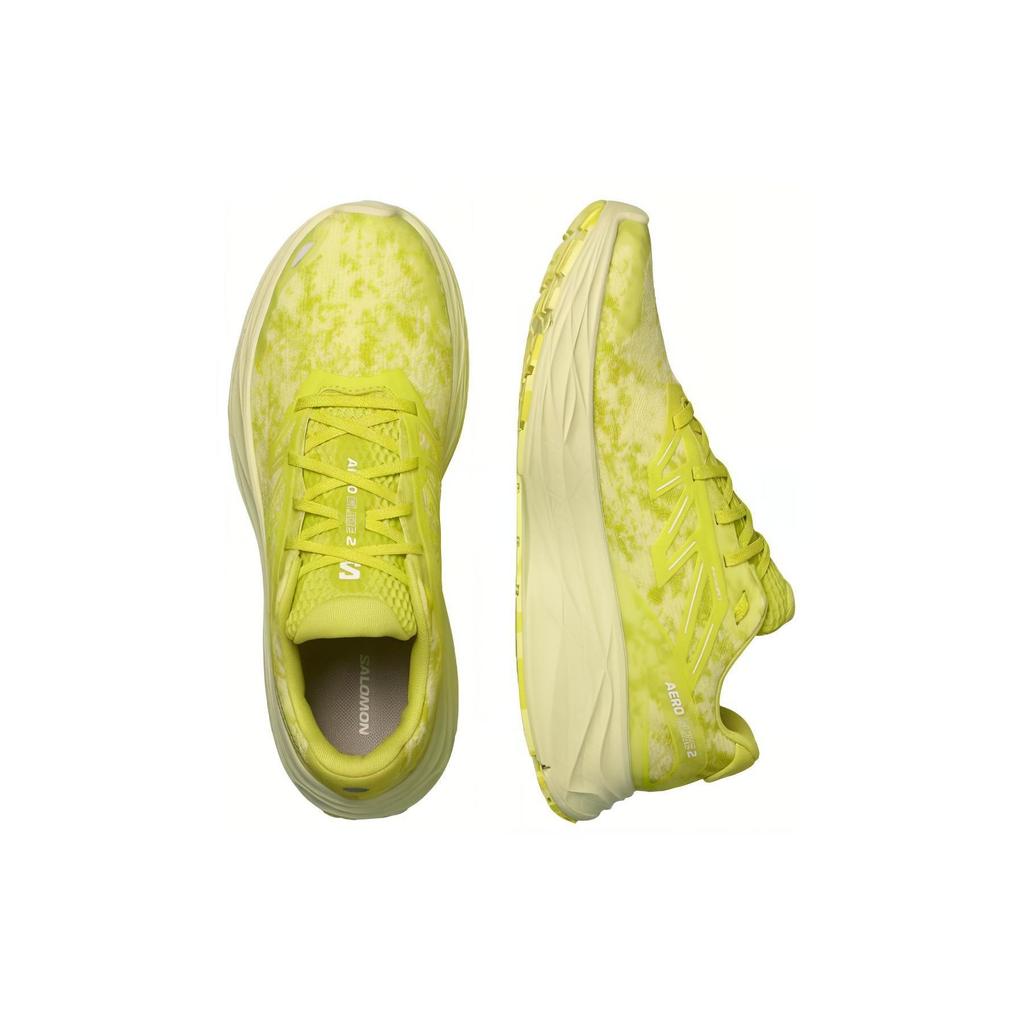 Salomon Aero Glide 2 Comfortable Cushioning Low-Top Running Shoes Men Running Shoes Yellow Green 474269