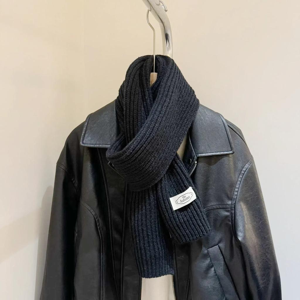 Winter Scarf for Men and Women Same Style  Solid Color  Striped Soft Knitted  Versatile  Fashionable  Simple  Versatile  Warm Scarf