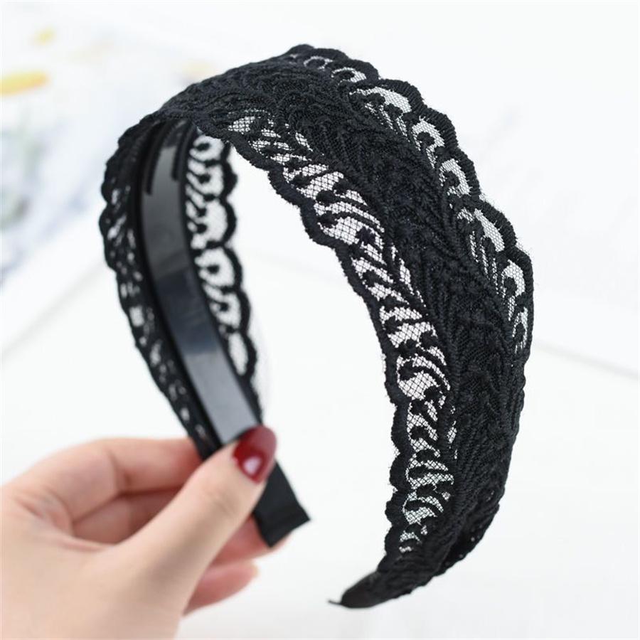 

Модный корейский головной убор кружевная повязка на голову с широкими полями для женщин кружевная повязка для фиксации волос повязка для мытья волос нескользящая заколка аксессуары для волос