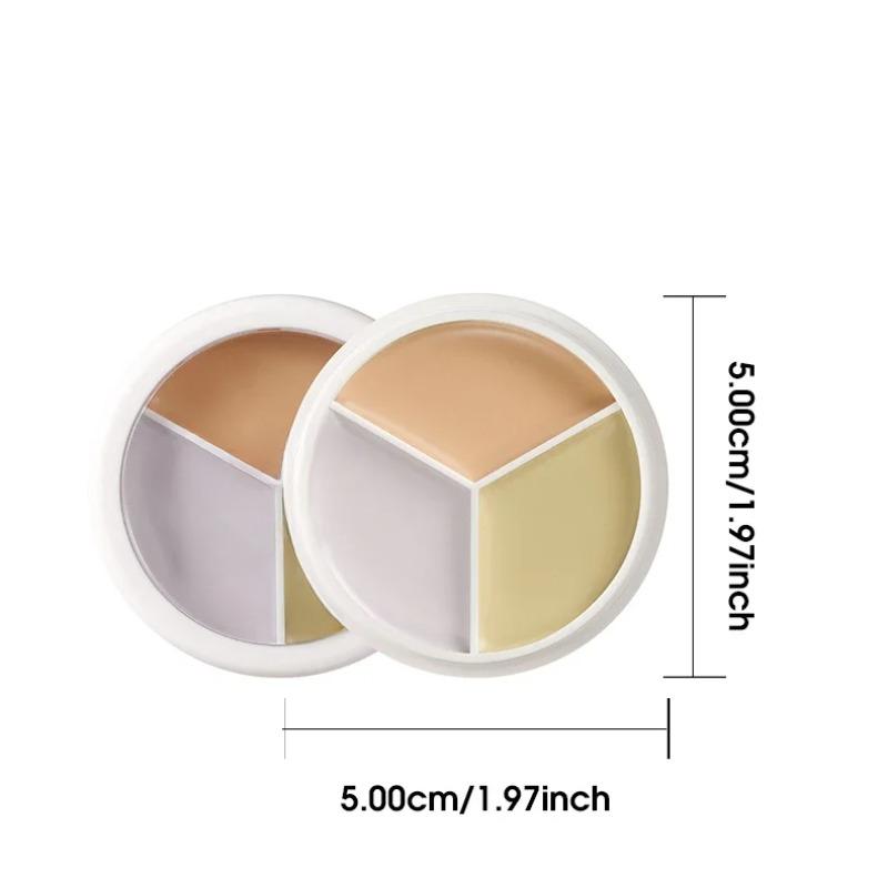 Kulatý Podkladový Make-up Tříbarevný Korektor Na Skvrny Akné Tisk Oprava Podkladová Báze Tmavé Kruhy Neulpívají Snadno Puder