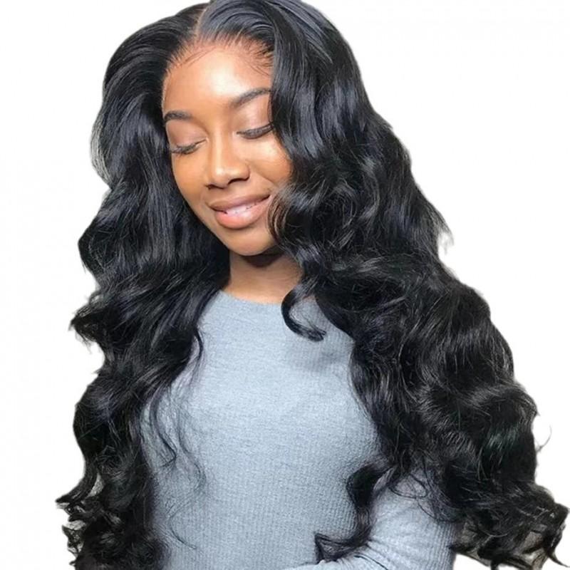 Lace Front Wig Women Long Curly Heat Resistant Synthetic Hair Natural Look Multi Color African Style
