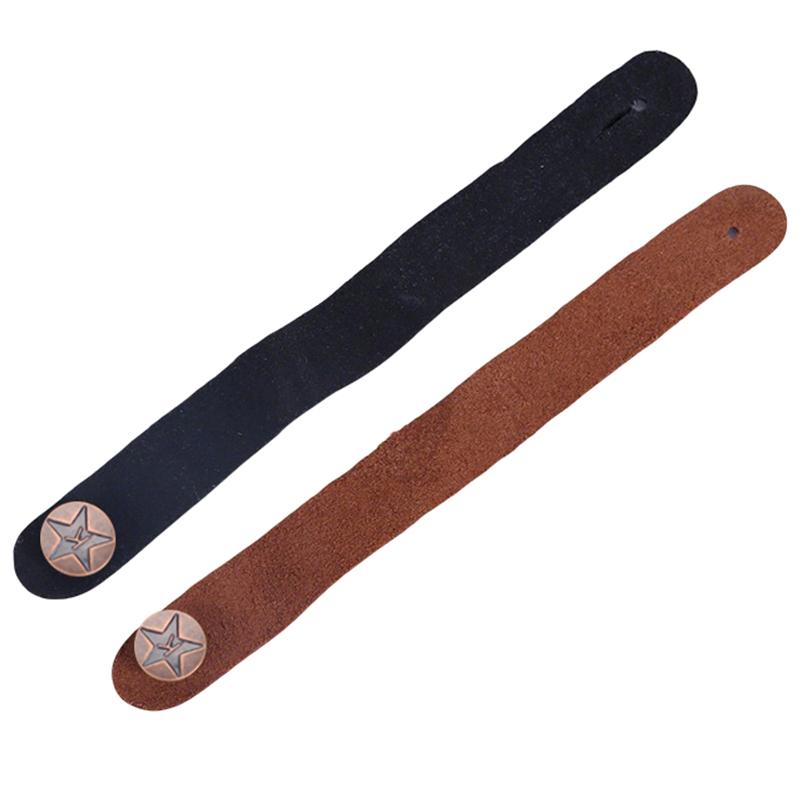 2 Stück/Packung Gitarrenkopfplatten-Gurtband-Krawatte Braun Schwarz Verfügbar Einfache Anwendung Gitarren Ukulelen Bass Halsgurt PU-Leder Sichere Verriegelung ZYF