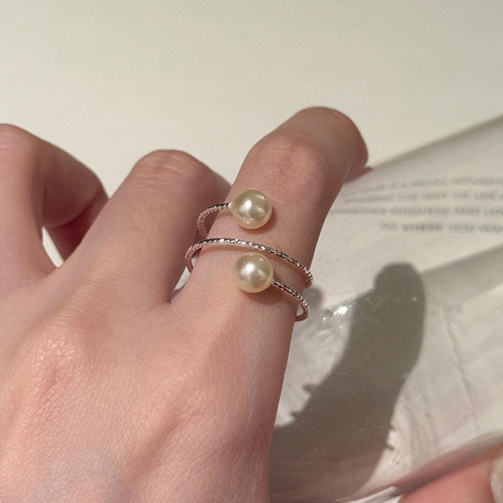 Elegant Multi-layer Faux Pearl Ring for Women - Versatile, High-end Design