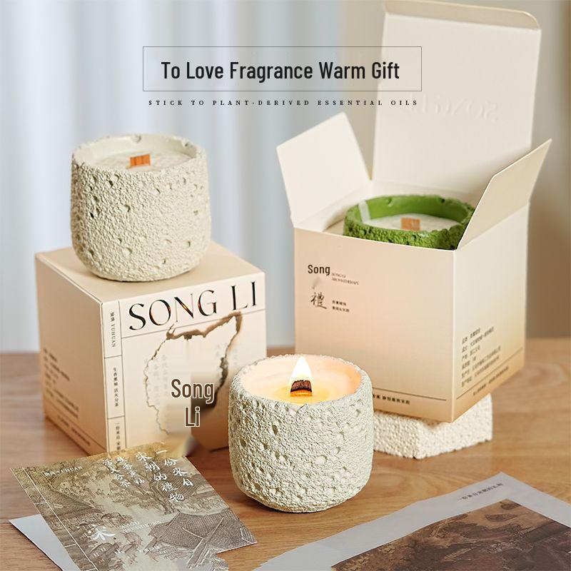 Luxury Cement Cup Aromatherapy Candle: Long-Lasting Fragrance and Elegant Ornament for a High-End Ambiance, Perfect Birthday Gift