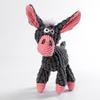 Plush Donkey Dog Toy Interactive Squeaky Dog Chew Toy Stuffed Animal Puppy Teething Toy for Small Medium Dogs