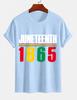 2026 New Cotton Tshirt Juneteenth 1865 African American Culture Print Crew Neck Short Sleeve Casual Top