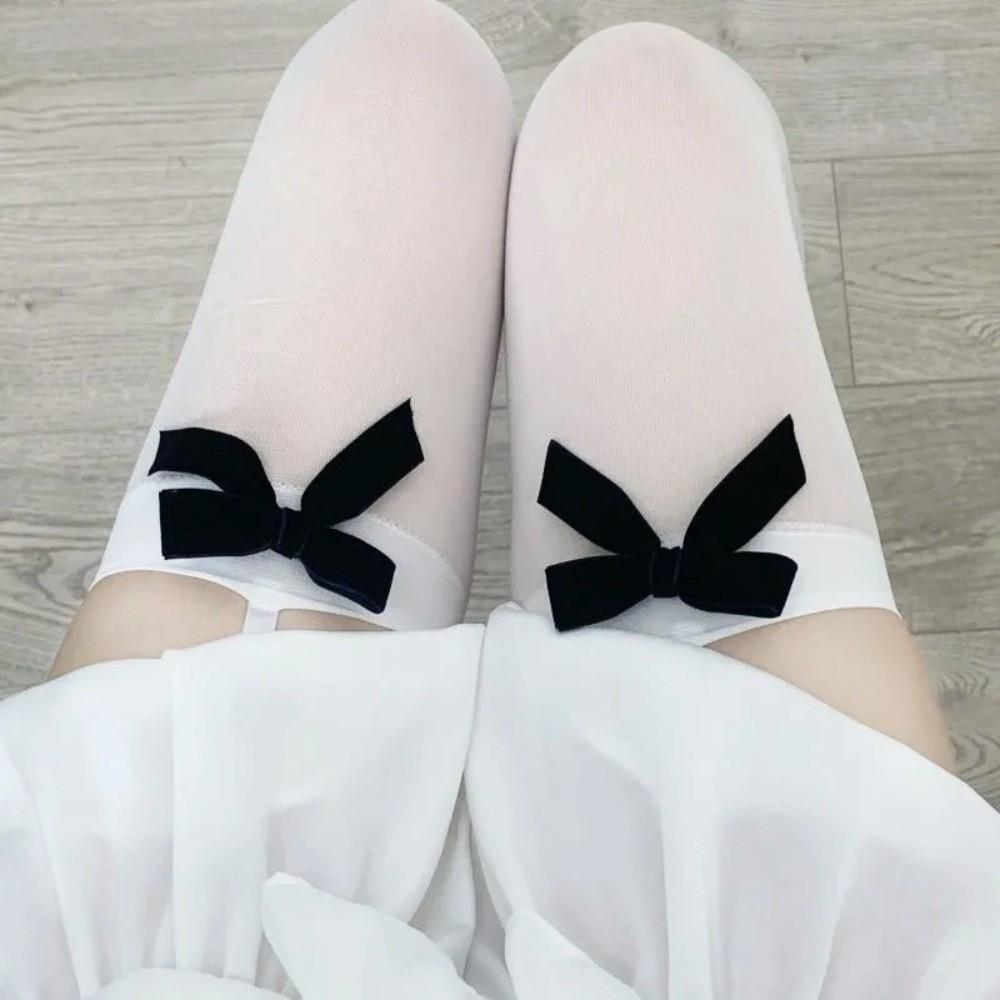 Elastic Thigh High Stockings Lolita Style Knee High Socks Sexy Bowknot Suspender Stockings  Women