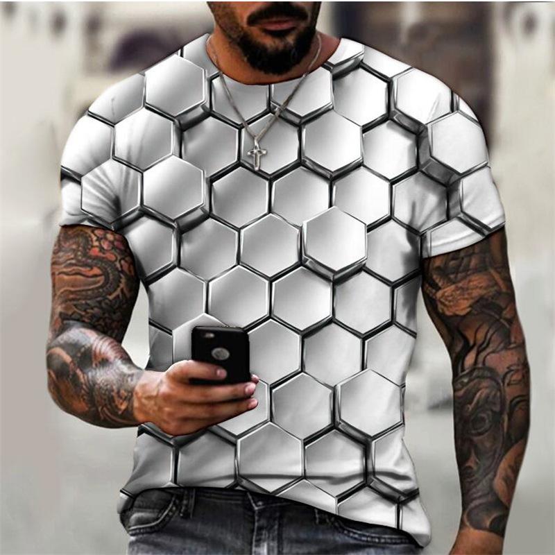 Short-sleeved shirt, round neck, loose fit, casual, trendy, fashionable, unisex T-shirt S
