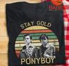 Stay Gold Ponyboy Unisex Black T Shirt The Outsiders Inspired Movie T-Shirt U784 Unisex T-Shirt