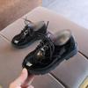 New children's leather shoes, student performance shoes, lace-up fashion girls' patent leather single shoes, children's shoes, boys' leather shoes