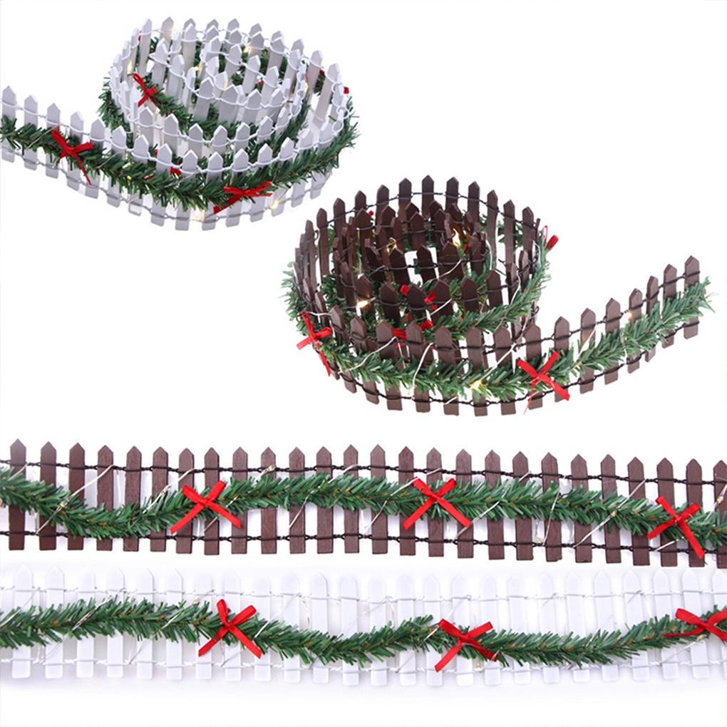 Magical Panels With LED Light Tree Tree Small Fence Christmas Elf Prop Miniature With LED Christmas Tree Fence
