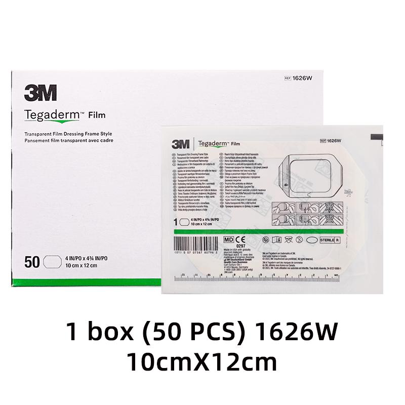 3M Tegaderm 1624W/1626W Průhledný filmový obvaz Pooperační lepicí náplasti Sprchový nebo IV štít Tetování 6x7/10x12cm
