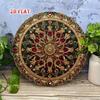 Vintage Mandala Floral Metal Sign 7.8x7.8 Inch Wall Art Decor Rustproof Hanging